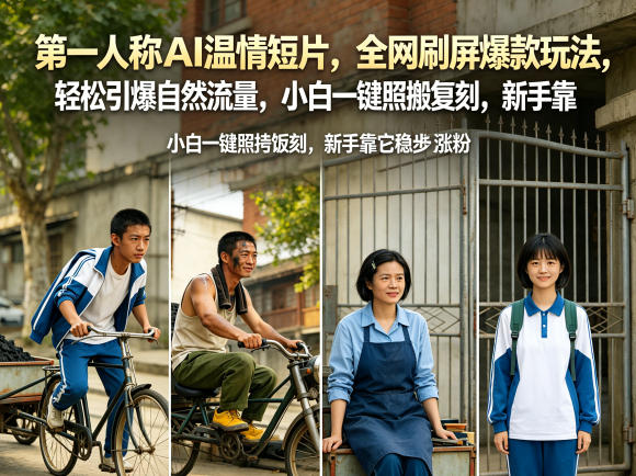 第一人称AI温情短片，全网刷屏爆款玩法，轻松引爆自然流量，小白一键照搬复刻，新手靠它稳步涨粉-weichuangqy