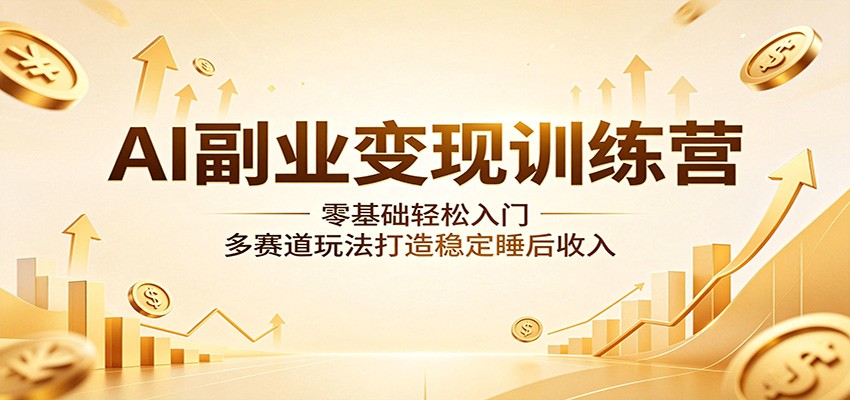 AI副业变现训练营：零基础轻松入门，多赛道玩法打造稳定睡后收入-weichuangqy
