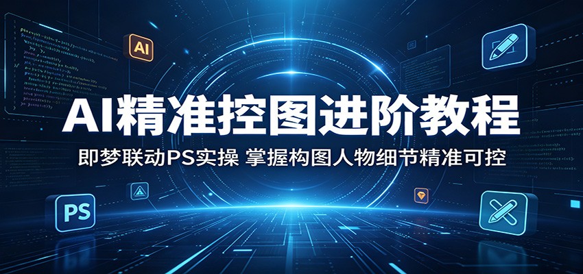 AI精准控图进阶教程：即梦联动PS实操，掌握构图人物细节精准可控-weichuangqy