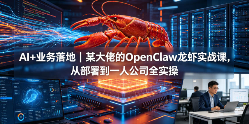 AI+业务落地｜某大佬的OpenClaw小龙虾实战课，从部署到一人公司全实操-weichuangqy