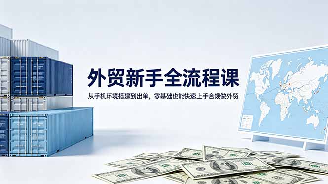 外贸新手全流程课：从手机环境搭建到出单，零基础也能快速上手合规做外贸-weichuangqy