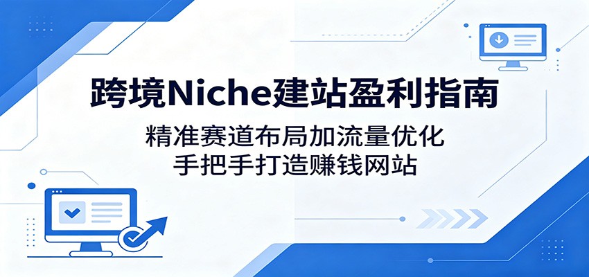 跨境Niche建站盈利指南：精准赛道布局加流量优化，手把手打造赚钱网站-weichuangqy