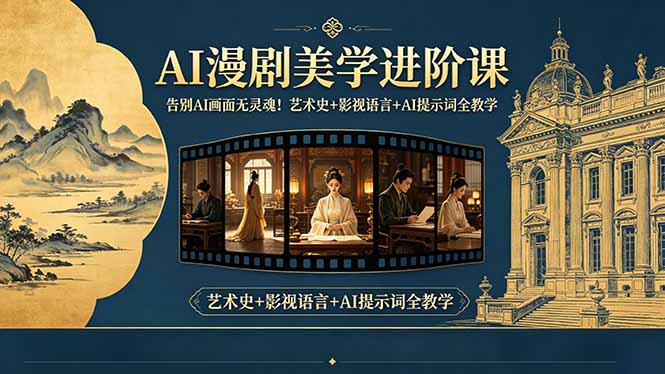 告别AI画面无灵魂！AI漫剧美学进阶课，艺术史+影视语言+AI提示词全教学-weichuangqy