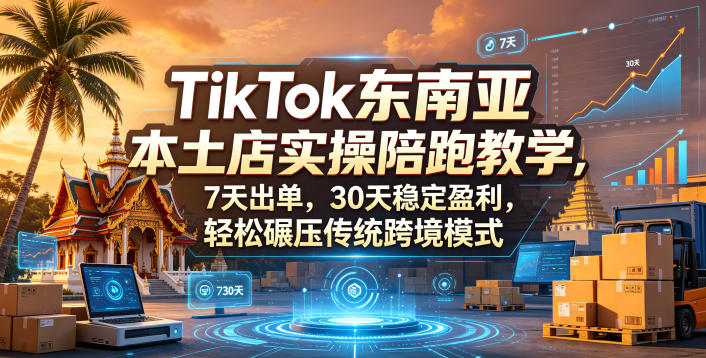 TikTok东南亚本土店实操陪跑教学，7天出单，30天稳定盈利，轻松碾压传统跨境模式(更新0516)-weichuangqy