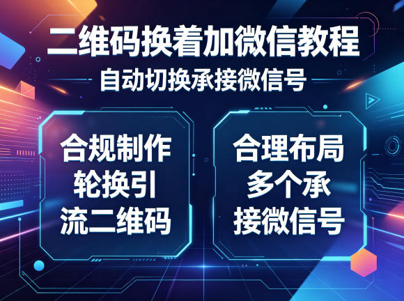 二维码换着加微信教程，自动切换承接微信号，合规制作轮换引流二维码，合理布局多个承接微信号-weichuangqy