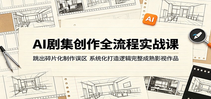 AI剧集创作全流程实战课：跳出碎片化制作误区，系统化打造逻辑完整成熟影视作品-weichuangqy