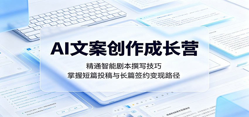 AI文案创作成长营：精通智能剧本撰写技巧，掌握短篇投稿与长篇签约变现路径-weichuangqy
