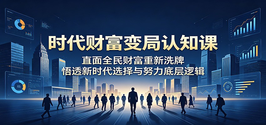 时代财富变局认知课：直面全民财富重新洗牌，悟透新时代选择与努力底层逻辑-weichuangqy