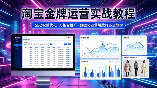 2026 淘宝金牌运营实战教程，SEO权重优化万相台推广，数据化运营爆款打造全教学-weichuangqy