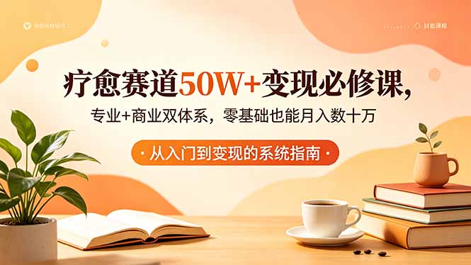 疗愈赛道50W+变现必修课，专业+商业双体系，零基础也能月入数十万-weichuangqy
