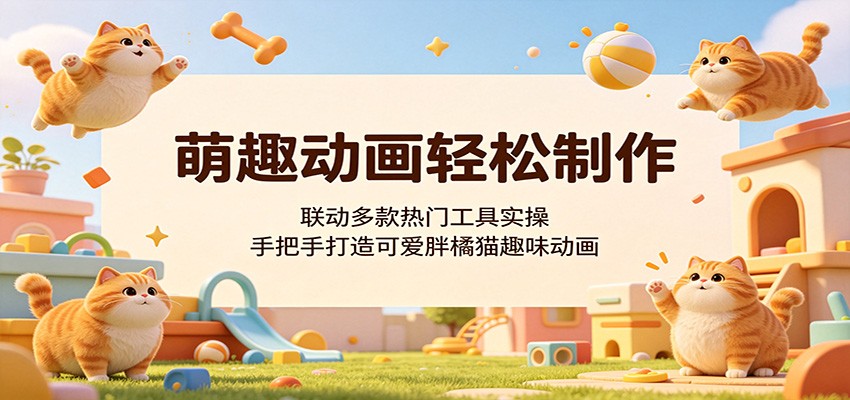 萌趣动画轻松制作，联动多款热门工具实操，手把手打造可爱胖橘猫趣味动画-weichuangqy
