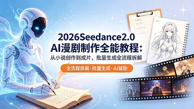 2026Seedance2.0 AI制作全能教程：从小说创作到成片，批量生成全流程拆解-weichuangqy