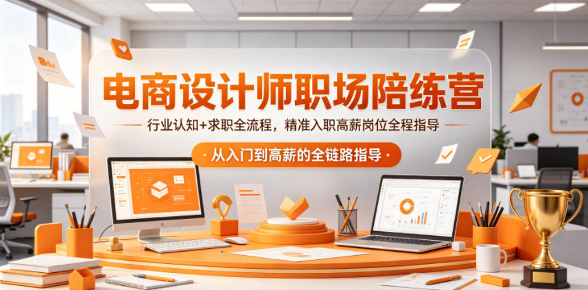电商设计师职场陪练营，行业认知+求职全流程，精准入职高薪岗位全程指导-weichuangqy