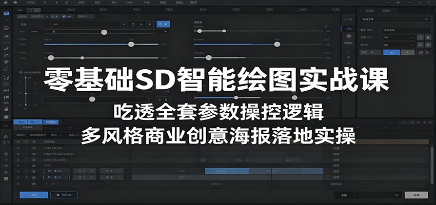 零基础SD智能绘图实战课：吃透全套参数操控逻辑，多风格商业创意海报落地实操-weichuangqy