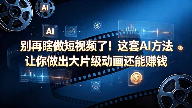 别再瞎做短视频了！这套 AI 方法让你做出大片级动画还能赚钱【原创双语字幕】-weichuangqy