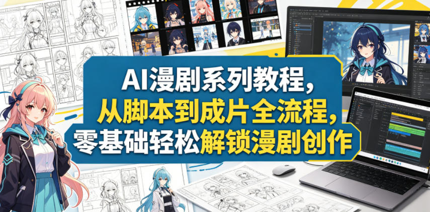 AI漫剧系列教程，从脚本到成片全流程，零基础轻松解锁漫剧创作-weichuangqy