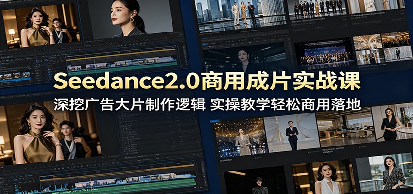 Seedance2.0商用成片实战课：深挖广告大片制作逻辑，实操教学轻松商用落地-weichuangqy