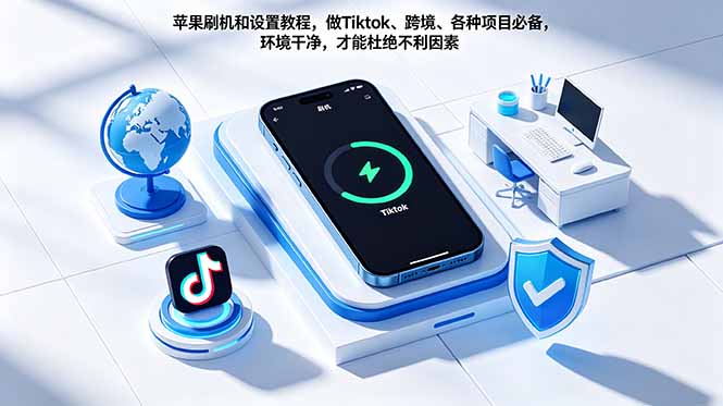 苹果刷机和设置教程，做Tiktok、跨境、各种项目必备，环境干净，才能杜绝不利因素-weichuangqy