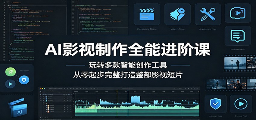 AI影视制作全能进阶课：玩转多款智能创作工具，从零起步完整打造整部影视短片-weichuangqy