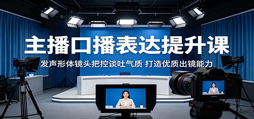 主播口播表达提升课：发声形体镜头把控谈吐气质，打造优质出镜能力-weichuangqy