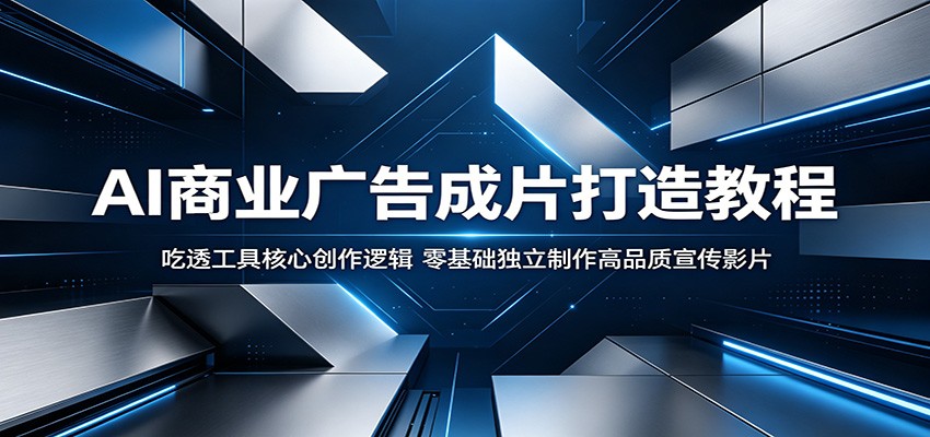 AI商业广告成片打造教程：吃透工具核心创作逻辑，零基础独立制作高品质宣传影片-weichuangqy