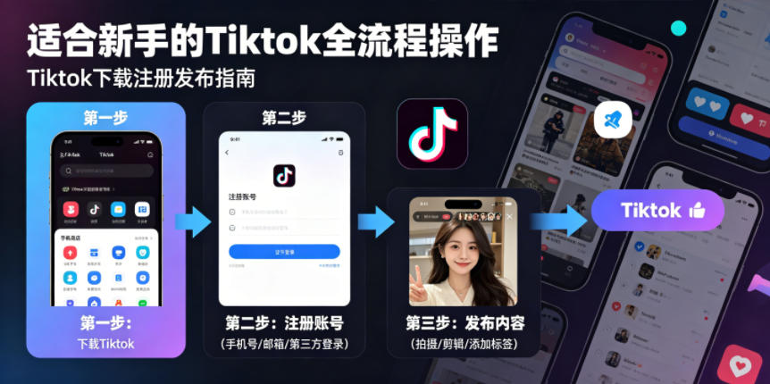 Tiktok下载注册发布，适合新手的Tiktok全流程操作-weichuangqy