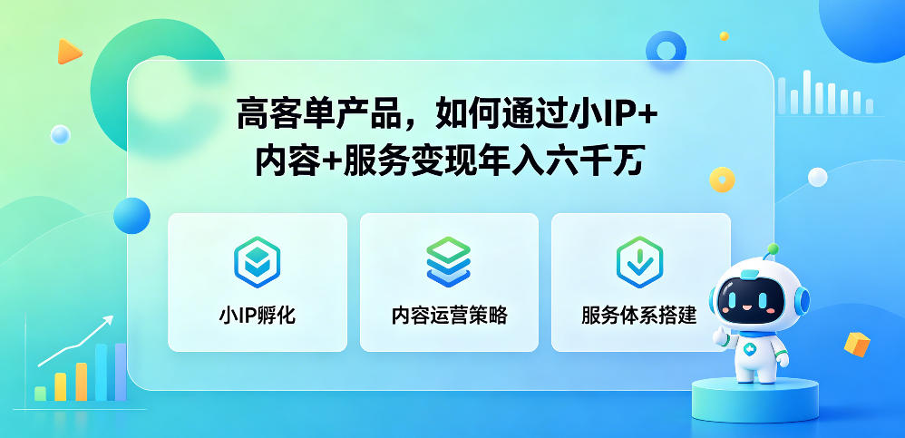 高客单产品，如何通过小IP+内容+服务变现年入六干W-weichuangqy