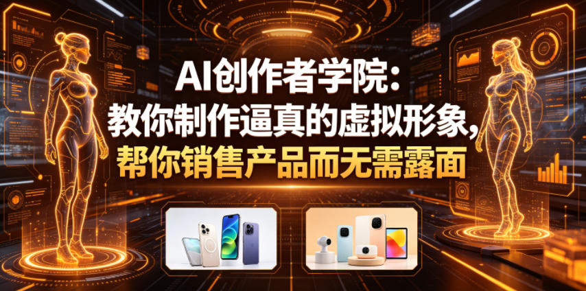 AI创作者学院：教你制作逼真的虚拟形象，帮你销售产品而无需露面【原创双语字幕】-weichuangqy