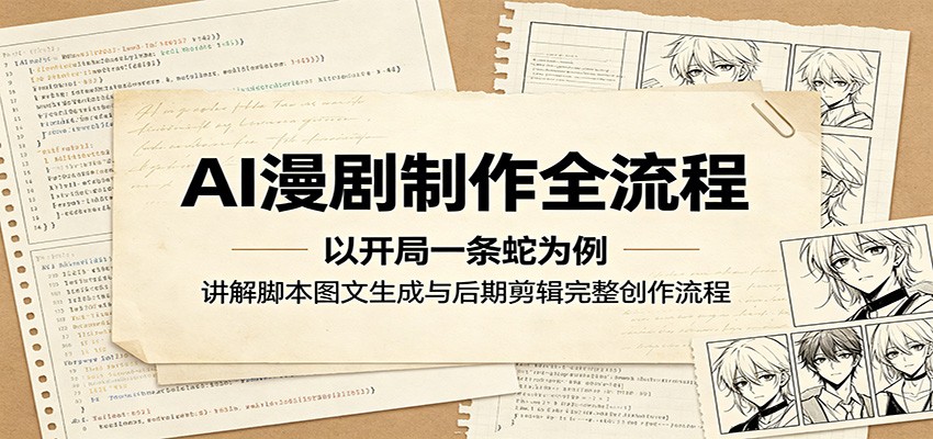 AI漫剧制作全流程：以开局一条蛇为例，讲解脚本图文生成与后期剪辑完整创作流程-weichuangqy