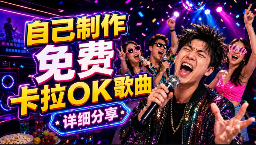 零基础AI制作免费卡拉OK视频教程，从歌曲生成、音轨分离到字幕制作、视频导出，手把手教学-weichuangqy