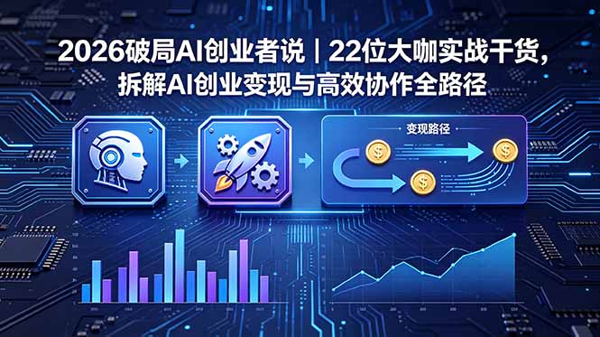 2026 破局 AI 创业者说｜22 位大咖实战干货，拆解 AI 创业变现与高效协作全路径-weichuangqy