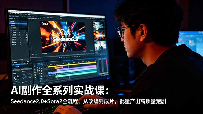 AI剧作全系列实战课：Seedance2.0+Sora2全流程，从改编到成片，批量产出高质量短剧-weichuangqy