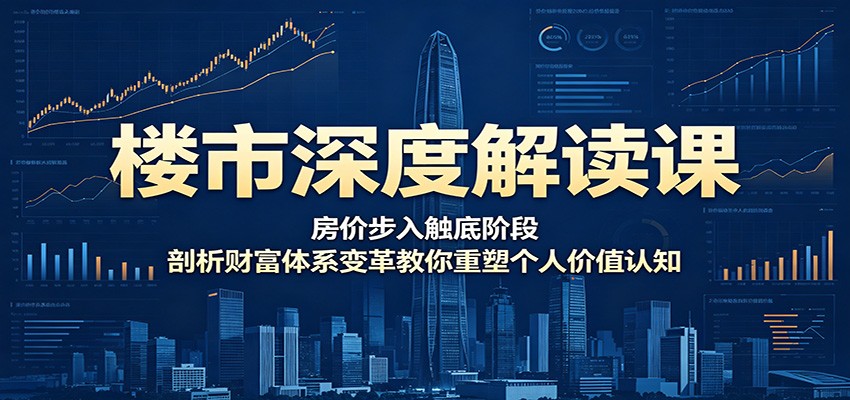 楼市深度解读课：房价步入触底阶段，剖析财富体系变革教你重塑个人价值认知-weichuangqy