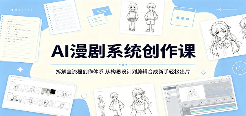 AI漫剧系统创作课：拆解全流程创作体系，从构思设计到剪辑合成新手轻松出片-weichuangqy