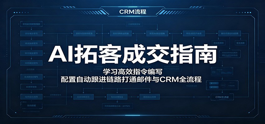 AI拓客成交指南：学习高效指令编写，配置自动跟进链路打通邮件与CRM全流程-weichuangqy