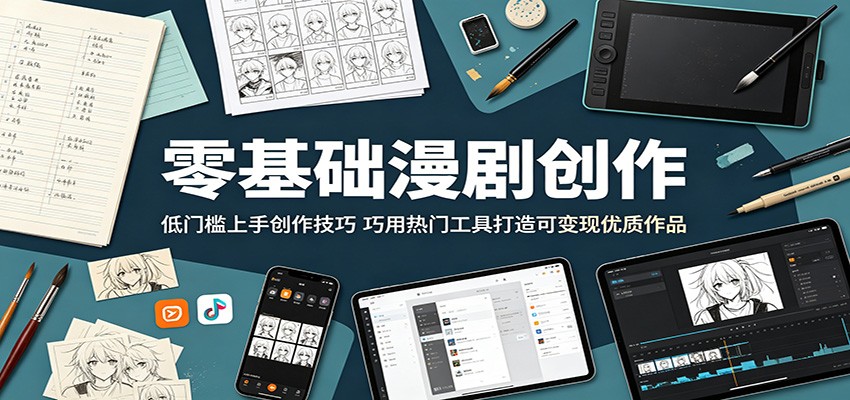 零基础漫剧创作：低门槛上手创作技巧，巧用热门工具打造可变现优质作品-weichuangqy