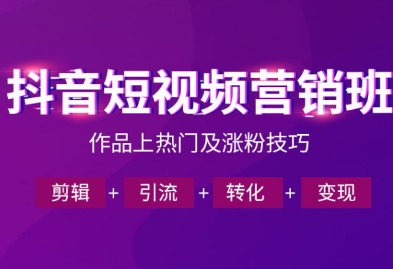 抖音短视频运营班，一门课学会作品上热门及涨粉技巧，引流转化剪辑变现(2026年5月)-weichuangqy