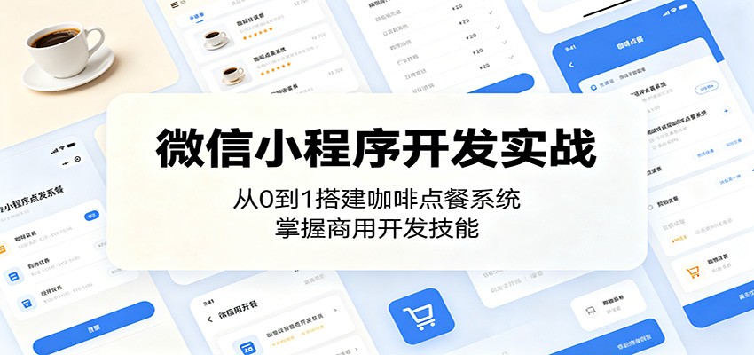 微信小程序开发实战：从0到1搭建咖啡点餐系统，掌握商用开发技能-weichuangqy