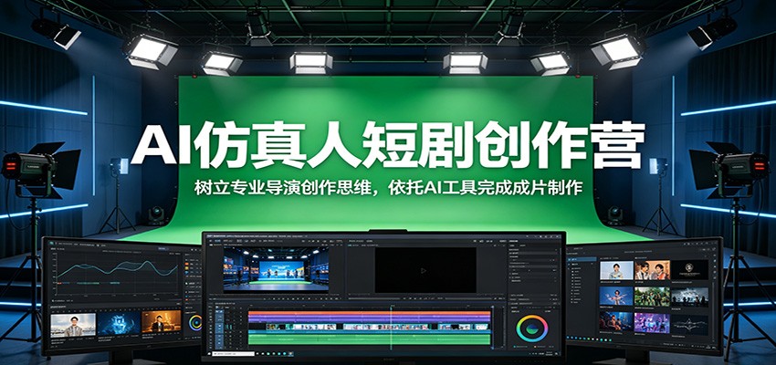AI仿真人短剧创作营：树立专业导演创作思维，依托AI工具完成成片制作-weichuangqy