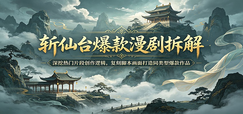 斩仙台爆款漫剧拆解：深挖热门片段创作逻辑，复刻脚本画面打造同类型爆款作品-weichuangqy