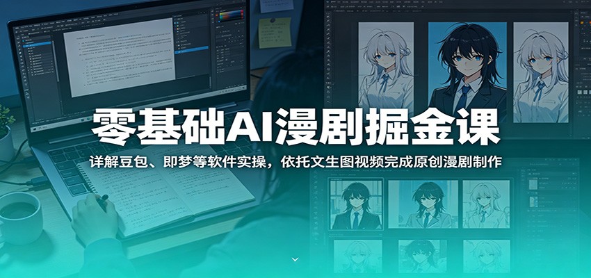 零基础AI漫剧掘金课：详解豆包、即梦等软件实操，依托文生图视频完成原创漫剧制作-weichuangqy