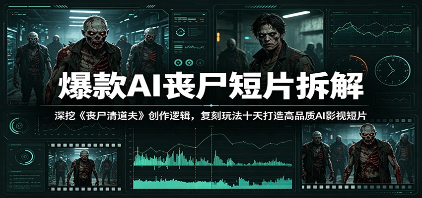 爆款AI丧尸短片拆解：深挖《丧尸清道夫》创作逻辑，复刻玩法快速打造高品质AI影视短片-weichuangqy