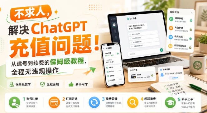 不求人，解决ChatGPT充值问题！从建号到续费的保姆级教程，全程无违规操作-weichuangqy
