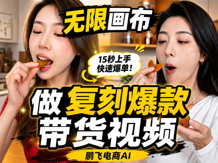 无限画布实操教程，搭一个炸裂级黑科技工作流——一键复刻爆款带货视频-weichuangqy