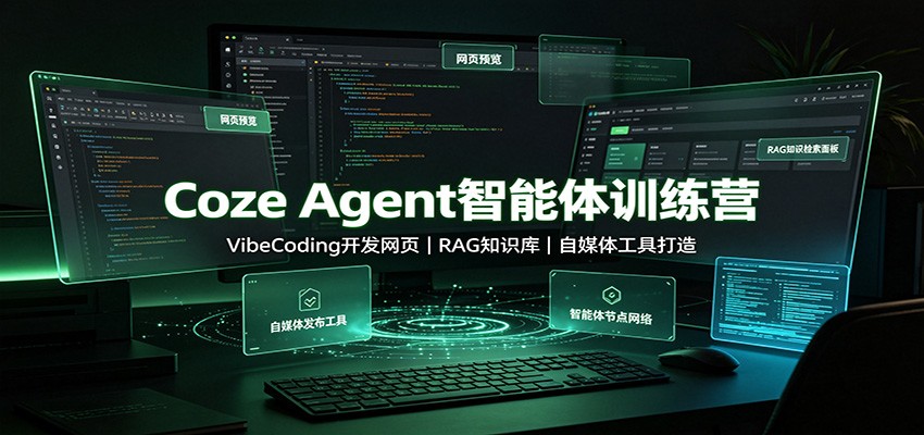 Coze Agent智能体训练营：VibeCoding开发网页，RAG知识库，自媒体工具打造-weichuangqy