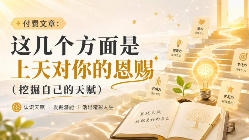 付费文章：这几个方面是上天对你的恩赐(挖掘自己的天赋)-weichuangqy