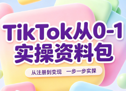 TikTok从0-1实操资料包：养号SOP+爆款公式+投流手册-weichuangqy