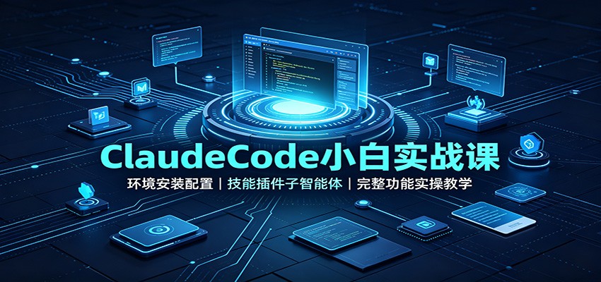 ClaudeCode小白实战课：环境安装配置，技能插件子智能体，完整功能实操教学-weichuangqy
