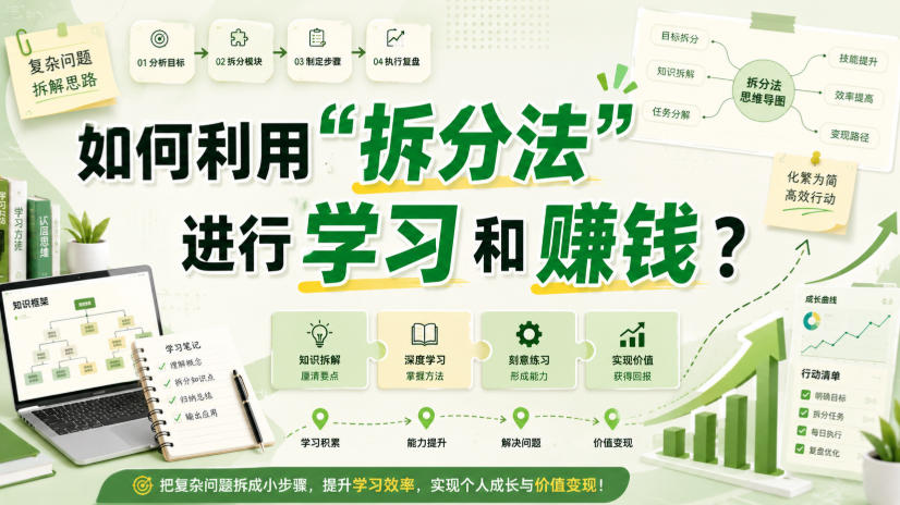 付费文章：如何利用“拆分法”进行学习和賺钱？-weichuangqy