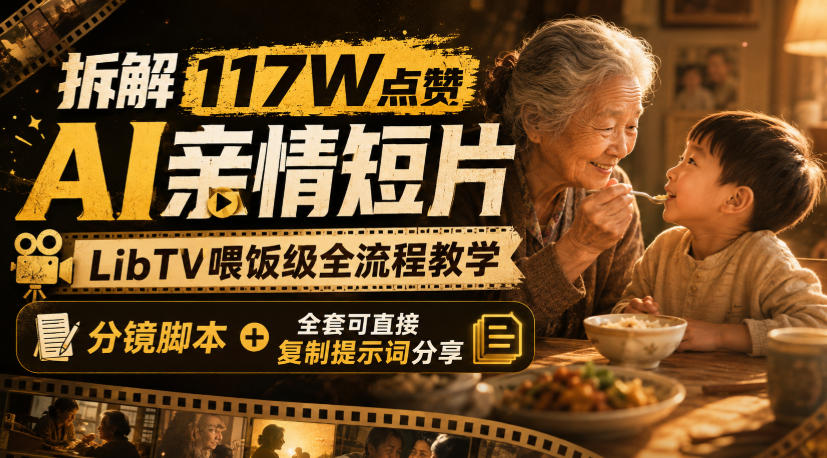 拆解117W点赞AI亲情短片，LibTV喂饭级全流程教学，分镜脚本+全套可直接复制提示词分享-weichuangqy